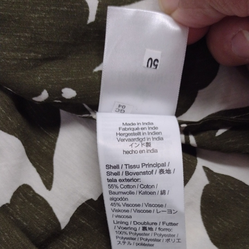 J. Crew Olive and White Floral Maxi Dress Formal Event, Bohemian, Boho. - Picture 12 of 12